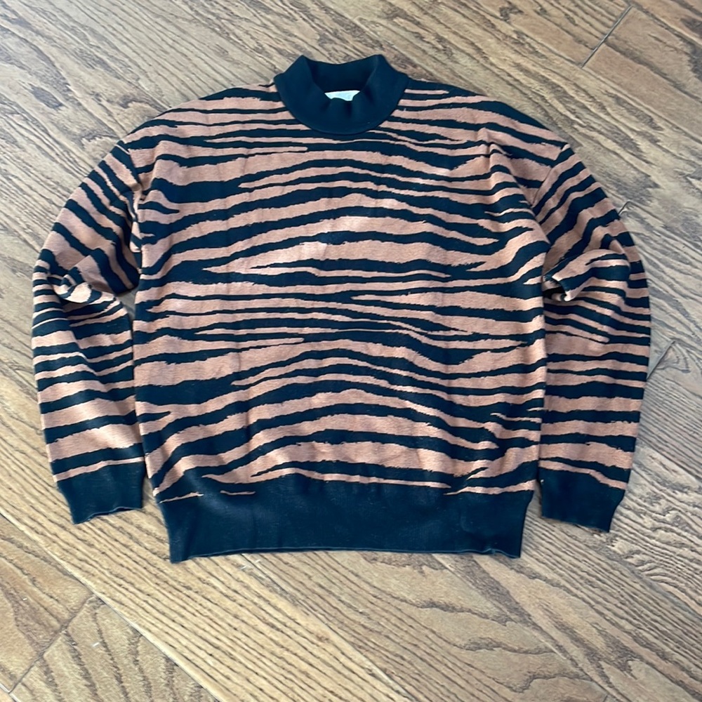 WAYF tiger stripe sweater